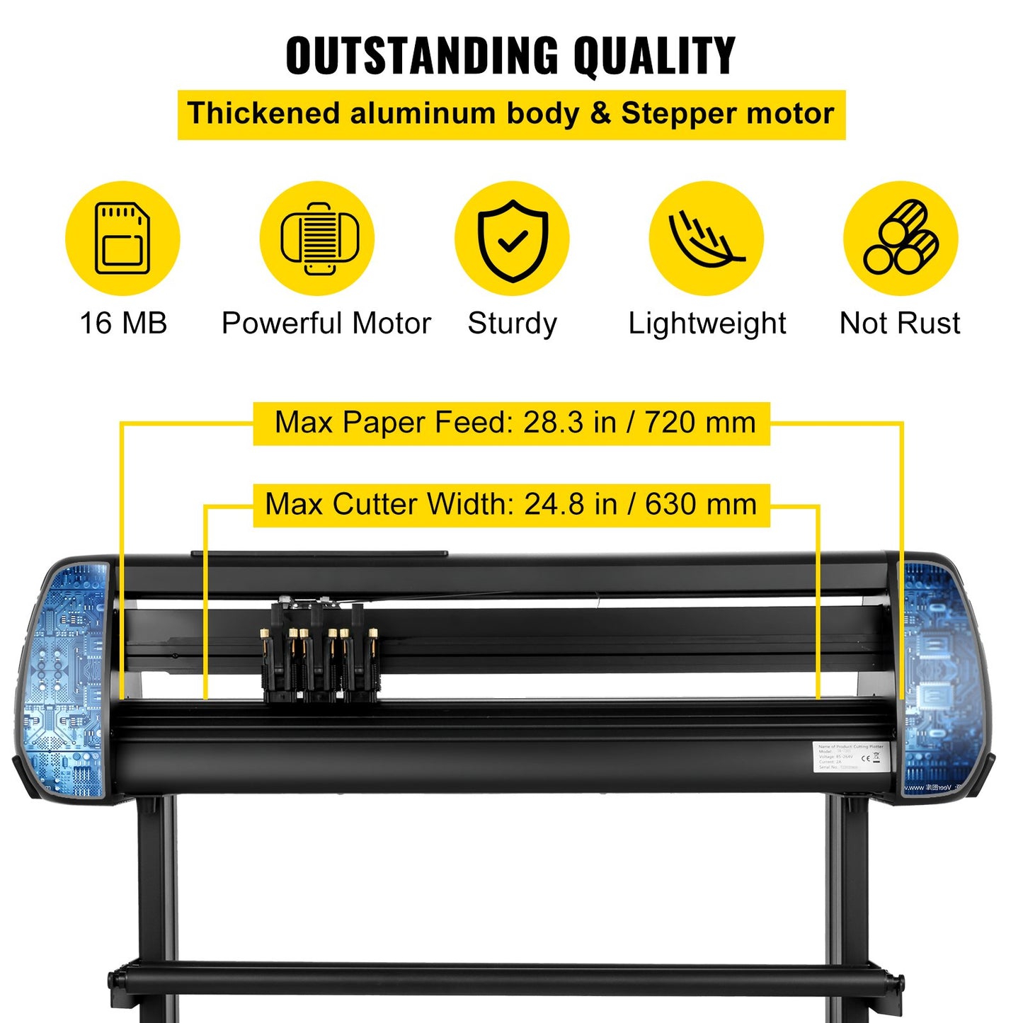 Vinyl Cutting Machine, 28 Inch Cutting Plotter, Adjustable Speed and Power, DIY Cutting Machine Kit for Signs Banner Stickers with Floor Stand SignMaster Software Tools for Windows