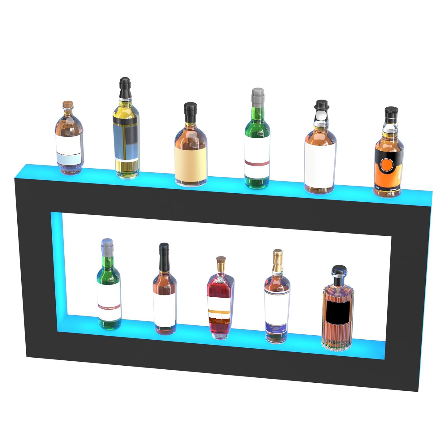 LED-upplyst spritflaska Display Bar Hylla RF & App Control 48 tum