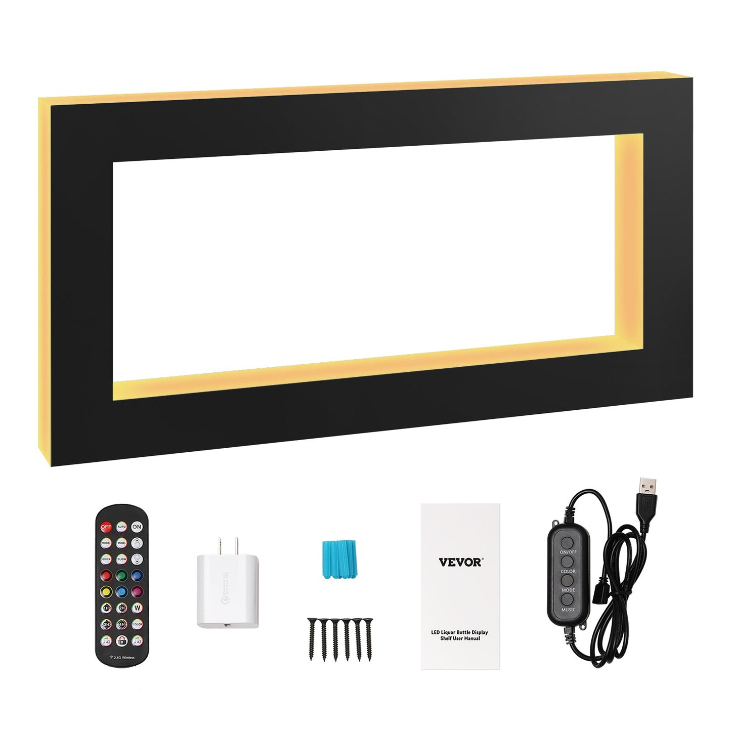 LED-upplyst spritflaska Display Bar Hylla RF & App Control 48 tum
