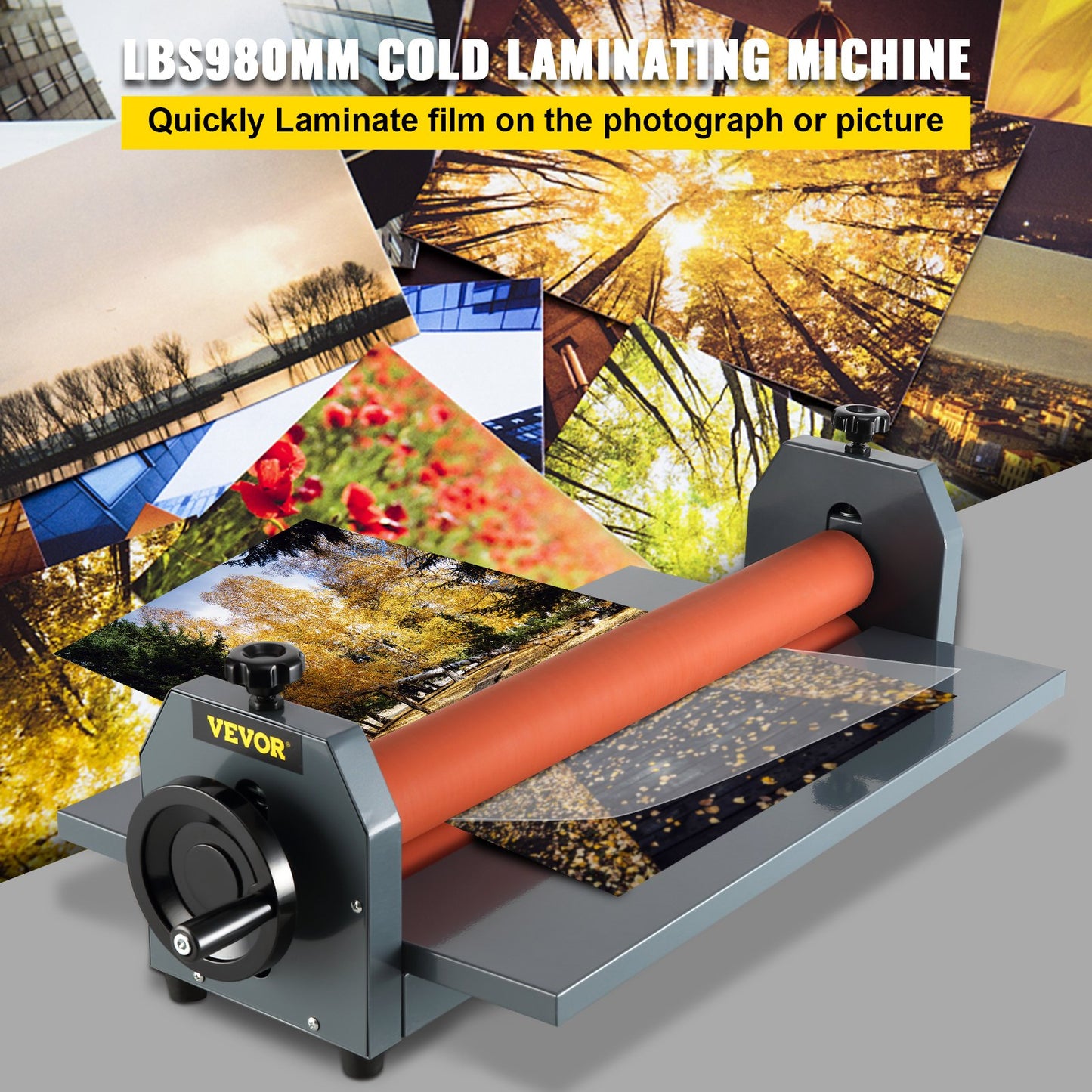 39" 1000MM manuell kallvalslaminator Vinylfotofilmmontering lamineringsmaskin kallvalslamineringsmaskin