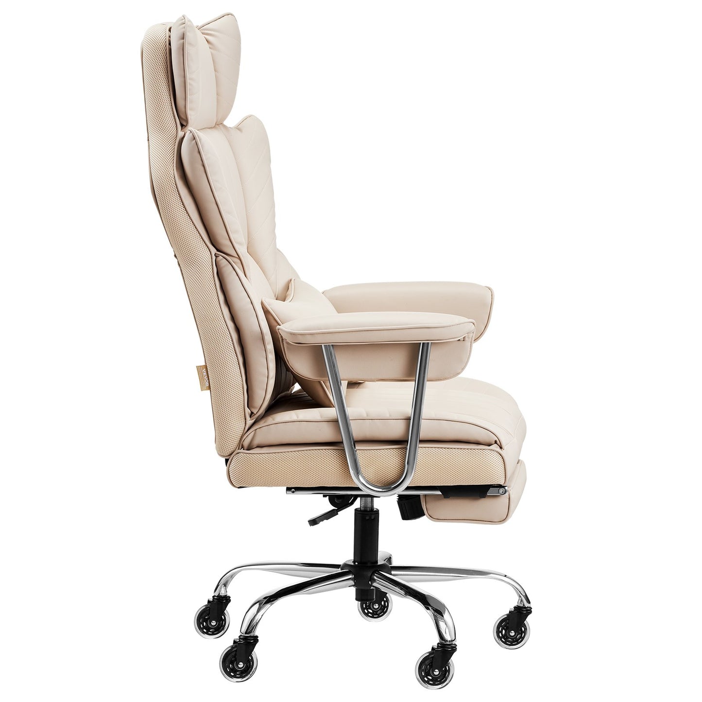 Executive Office Chair High Back Stol Fotstöd & avtagbara armstöd Brun