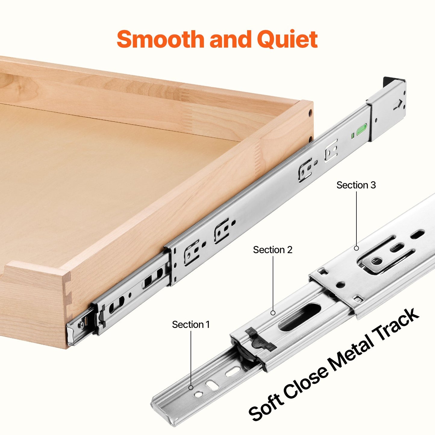 Pull Out Cabinet Organizer Soft Close Slideout Shelf Wooden Box 20"Wx21"D
