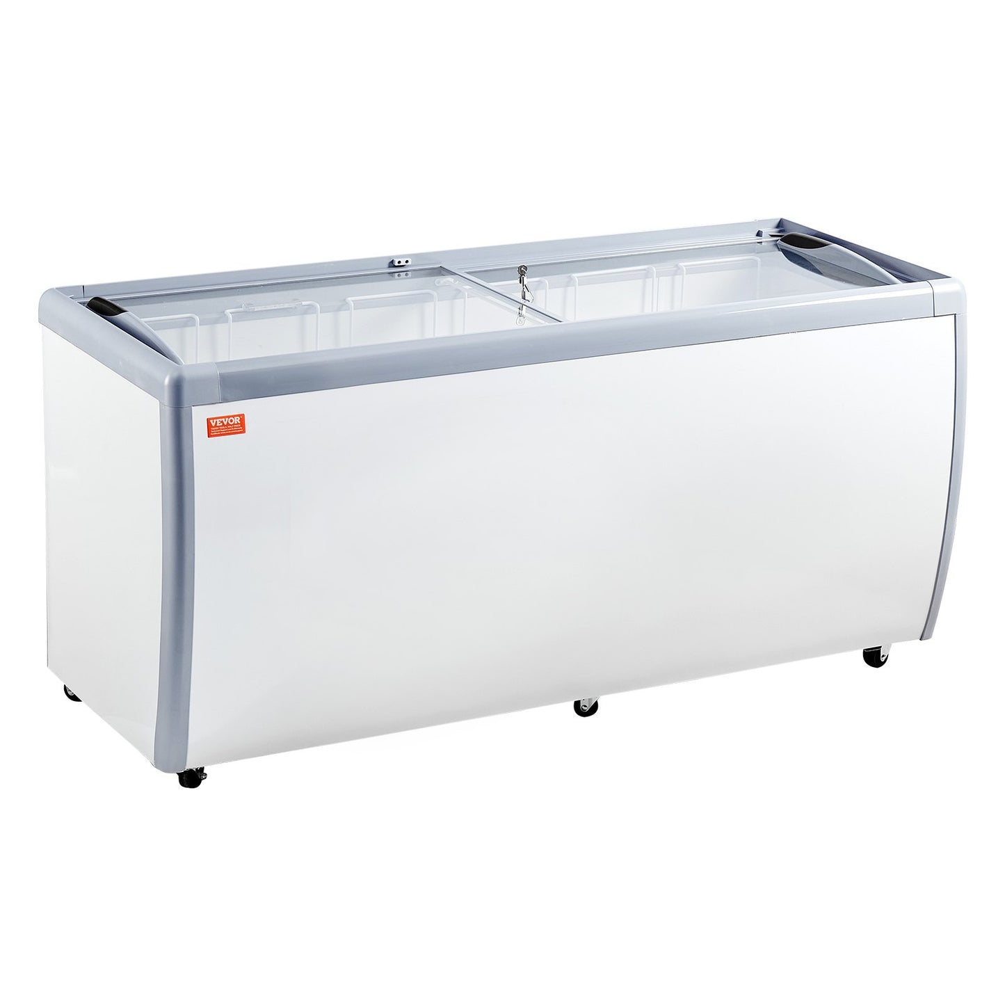 567 L Commercial Glass Display Case Gelato Doppfrysskåp