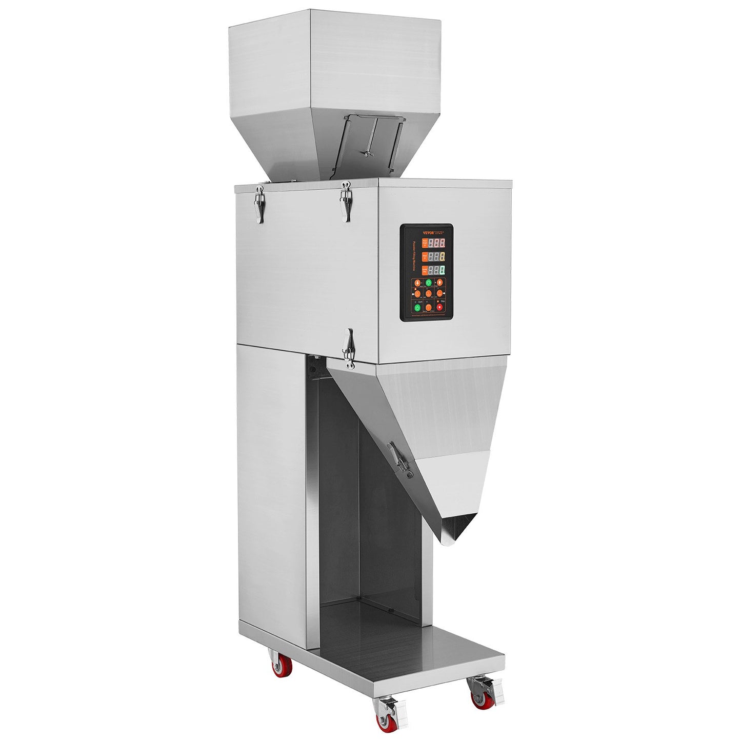 Particle Filling Machine, 0.022-2.2 lbs/10-1000 g, Automatic Filling Machine with Foot Pedal, Stainless Steel Weighing Filling Machine, Weighing Filler for Beans, Seeds, Tea, Granular Packaging