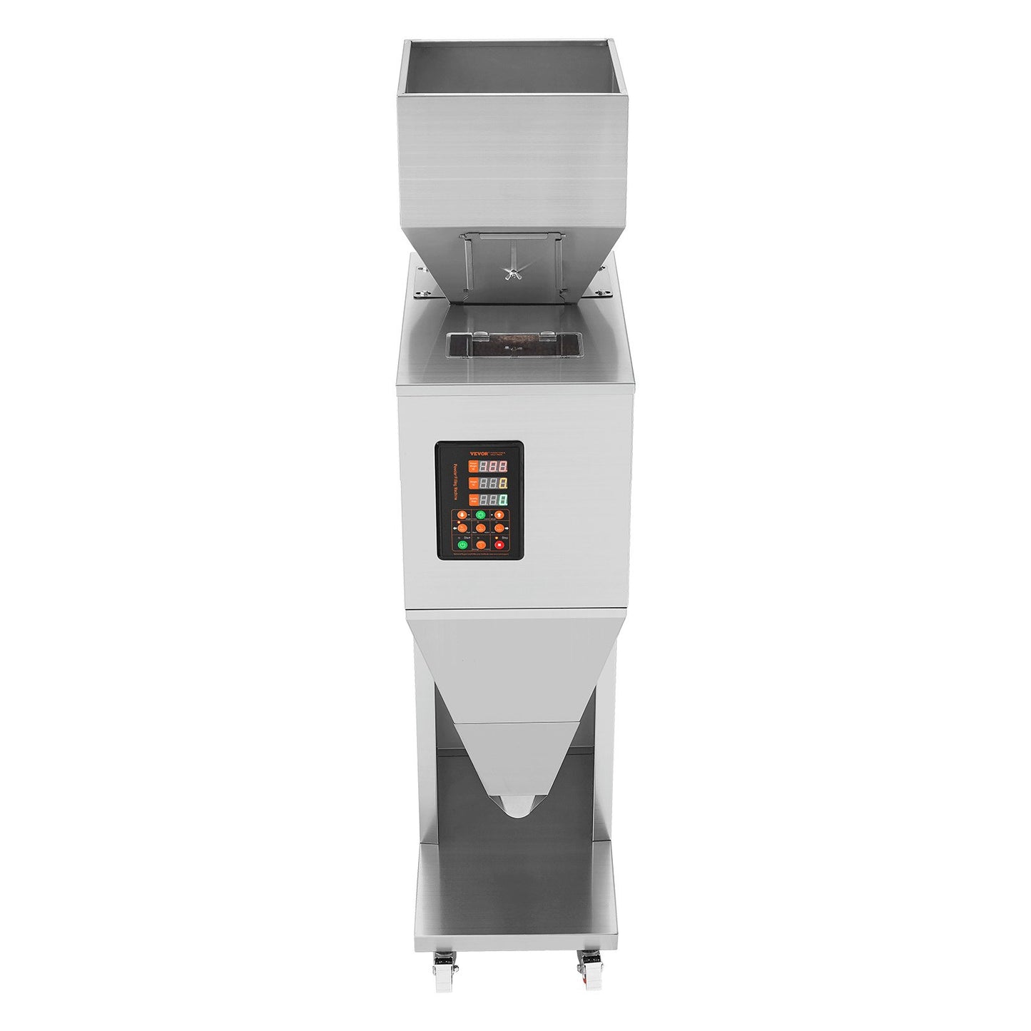 Particle Filling Machine, 0.022-2.2 lbs/10-1000 g, Automatic Filling Machine with Foot Pedal, Stainless Steel Weighing Filling Machine, Weighing Filler for Beans, Seeds, Tea, Granular Packaging