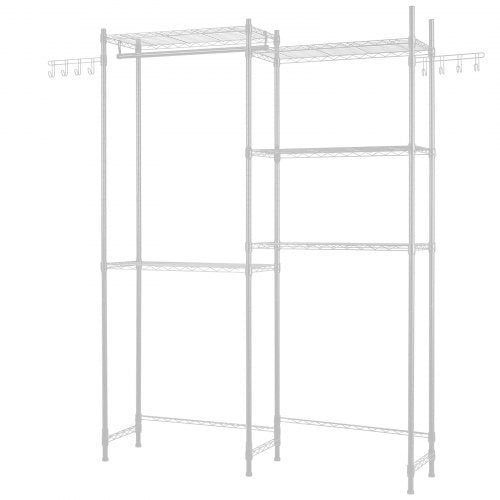 Over Washer and Dryer Storage Shelf Two Rows 5 Tiers Washbasin White | EU