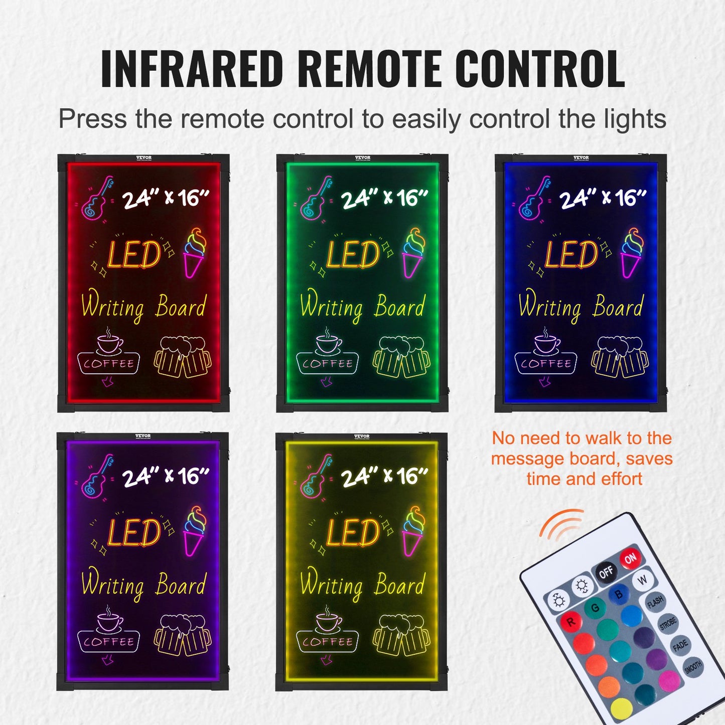 LED-anslagstavla Light Board Upplyst Raderbar 405x605mm