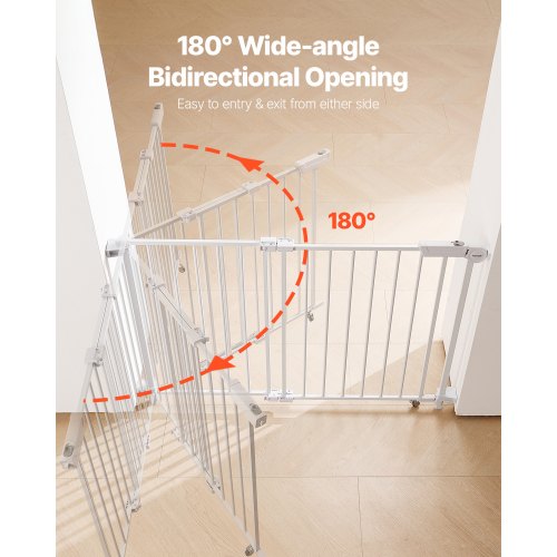 Babygrind 69-102 cm justerbar bredd 68 cm hög hundgrind vit | EU