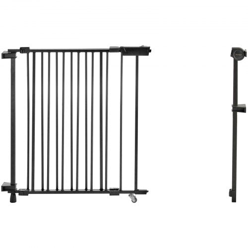 Baby gate 69-102 cm adjustable width 68 cm high dog gate black | EU