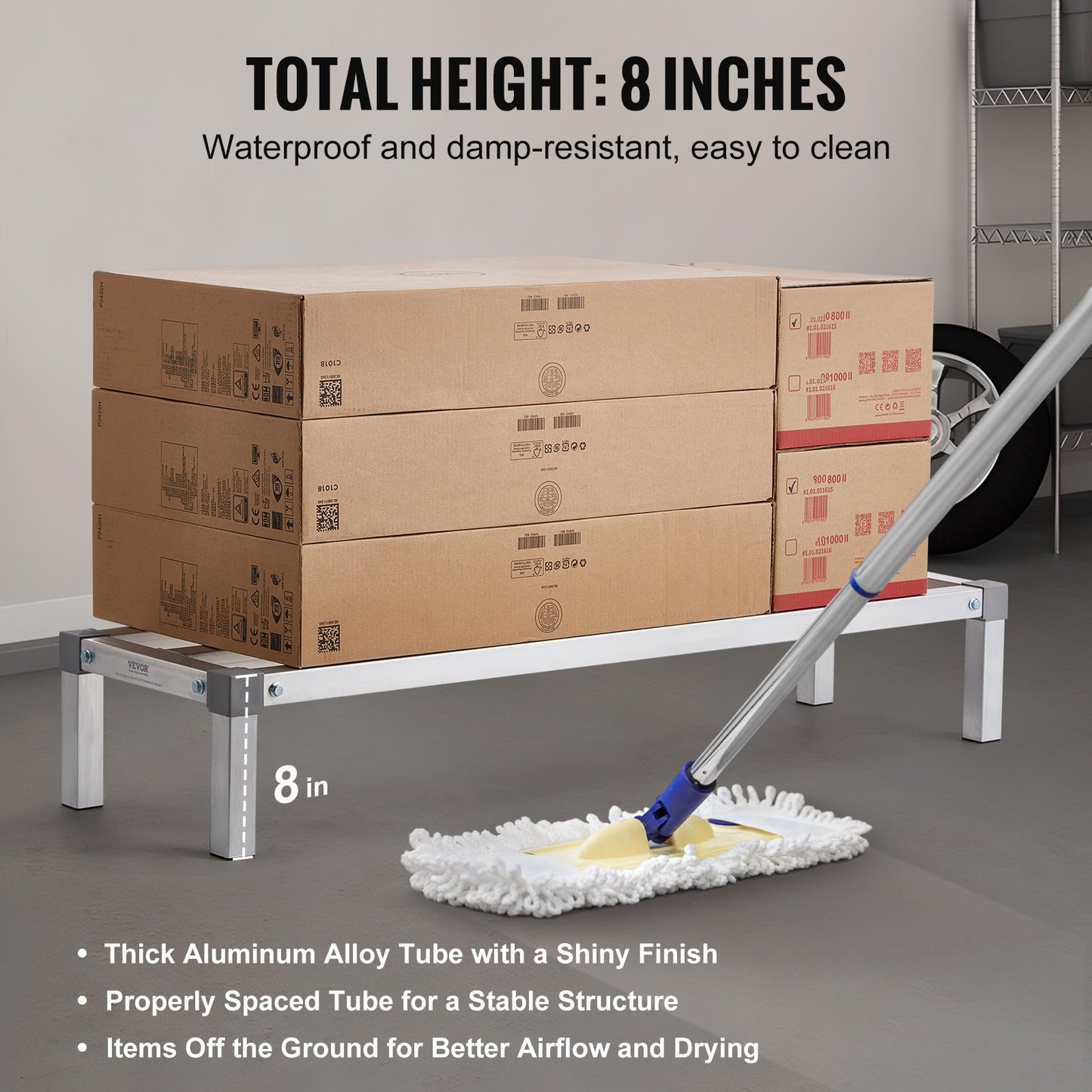 Aluminum Support Stand Stationary Support Stand 48" x 14" x 8" Storage Stand