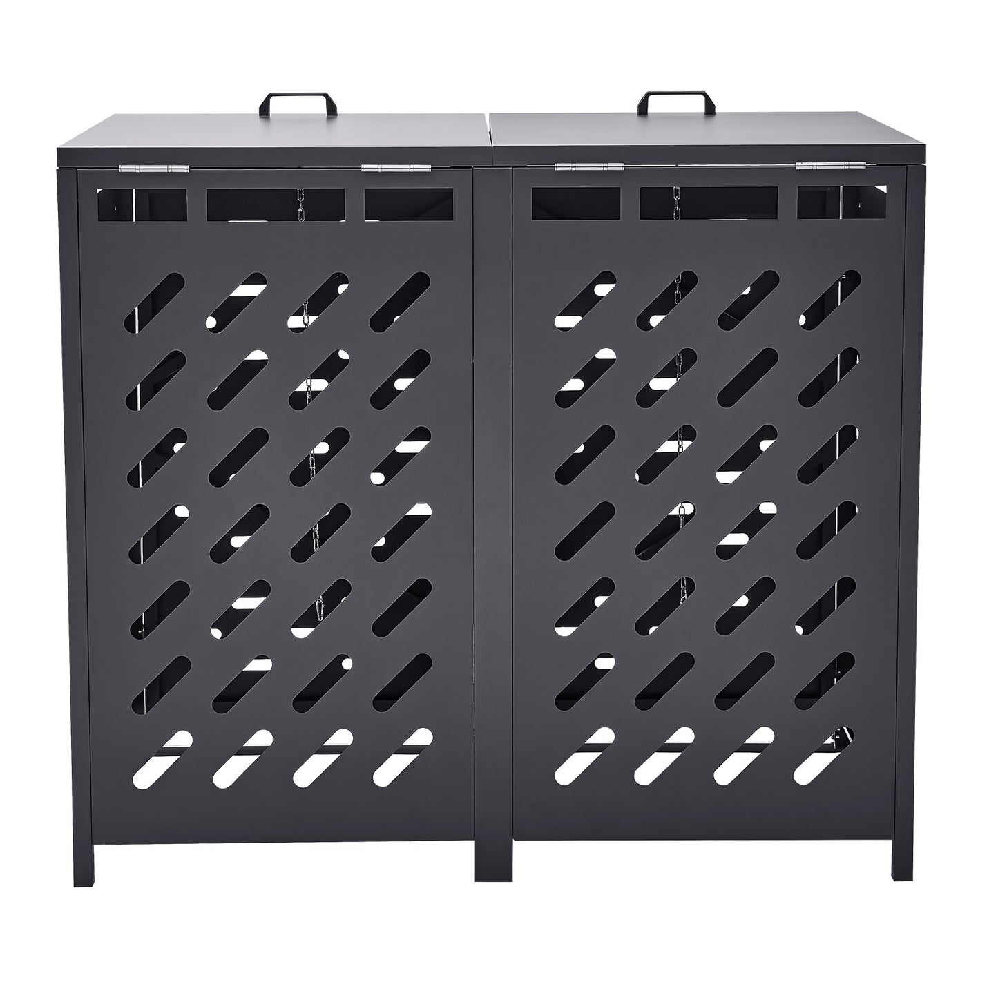 Trash Can Storage Trash Can Storage Shed 2 x 52.79 gal with chain lid