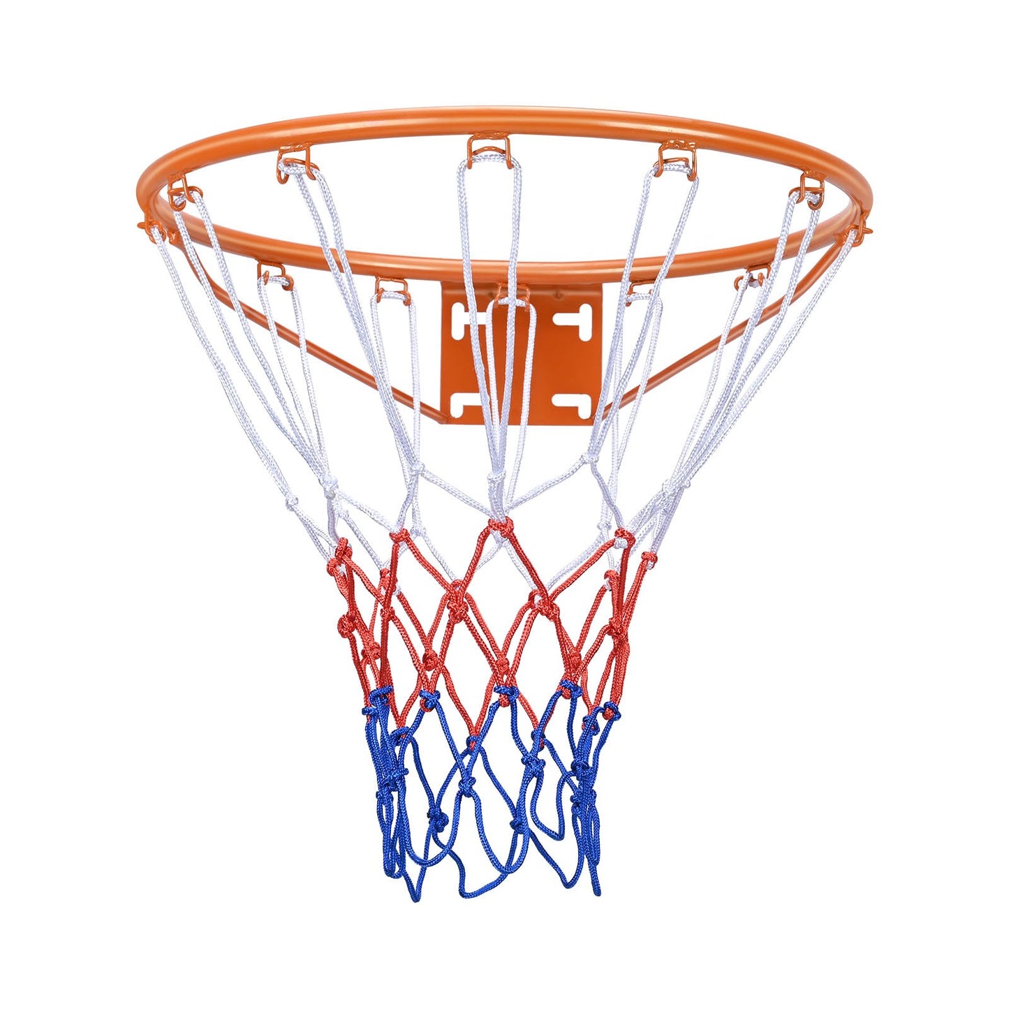 Basketball Rim, Wall Door Mounted Basketball Hoop, Heavy Duty Q235 Basket Flex Rim Goal Replacement with Net, Standard 18" Hanging Basketball Hoop for Both Indoor and Outdoor for Kids Adults