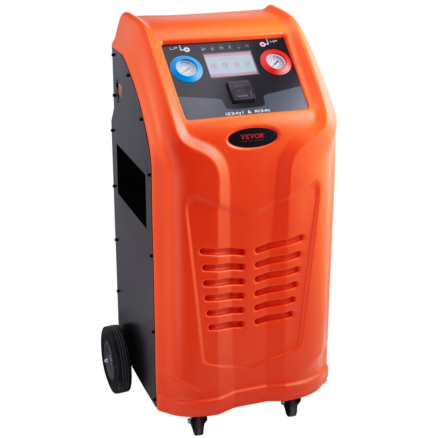Vollautomatische Kältemittelrückgewinnungsmaschine - Doppelzylinder-AC-Rückgewinnungsmaschinen-Kit Eingebauter Kompressor/elektronische Waage/Filter/Rückgewinnungstank, HVAC-Rückgewinnungsmaschine nur für R134A+R1234YF