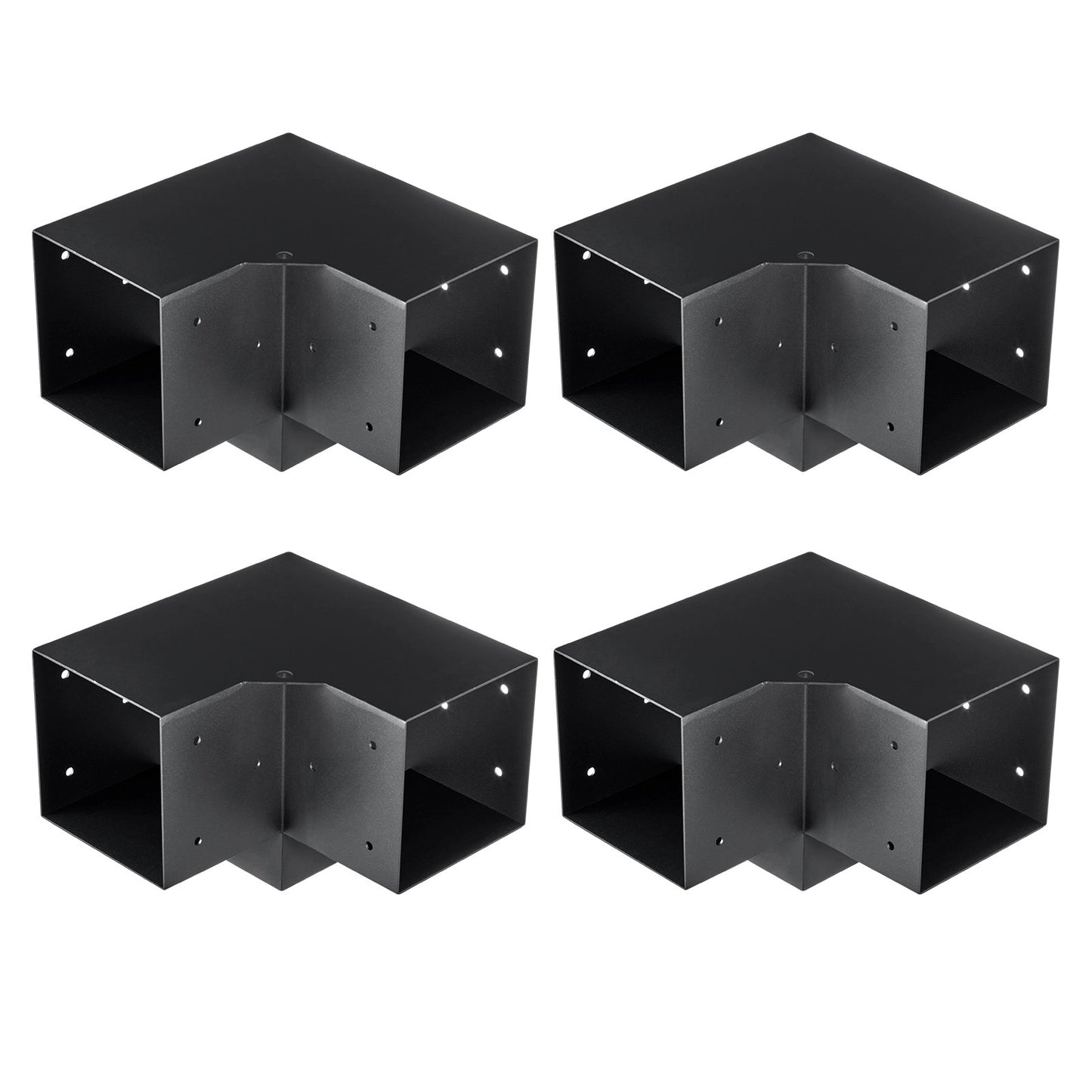 Pergola Bracket Kit 6''x6'', Inner Size 5.6"x5.6 4pcs 3-Way Heavy Duty Corner Bracket Woodworks DIY Post Base Kit, Easy Installation Wood Beams for Gazebo, Pergola for Patio, Log Cabin Outdoor Pergola Hardware