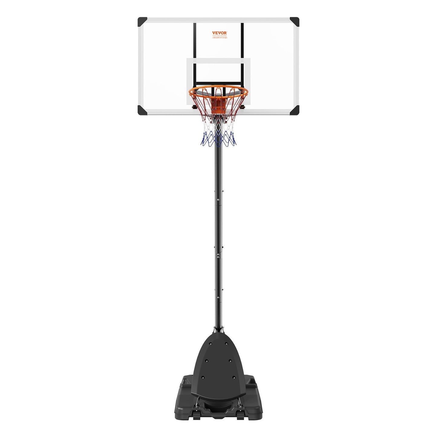 Basketbåge, 7,6-10 fot justerbar höjd bärbart ryggbrädesystem, 54 tums basketbåge och mål, barn och vuxna Basketset med hjul, stativ och fyllbar bas, för utomhus/inomhus