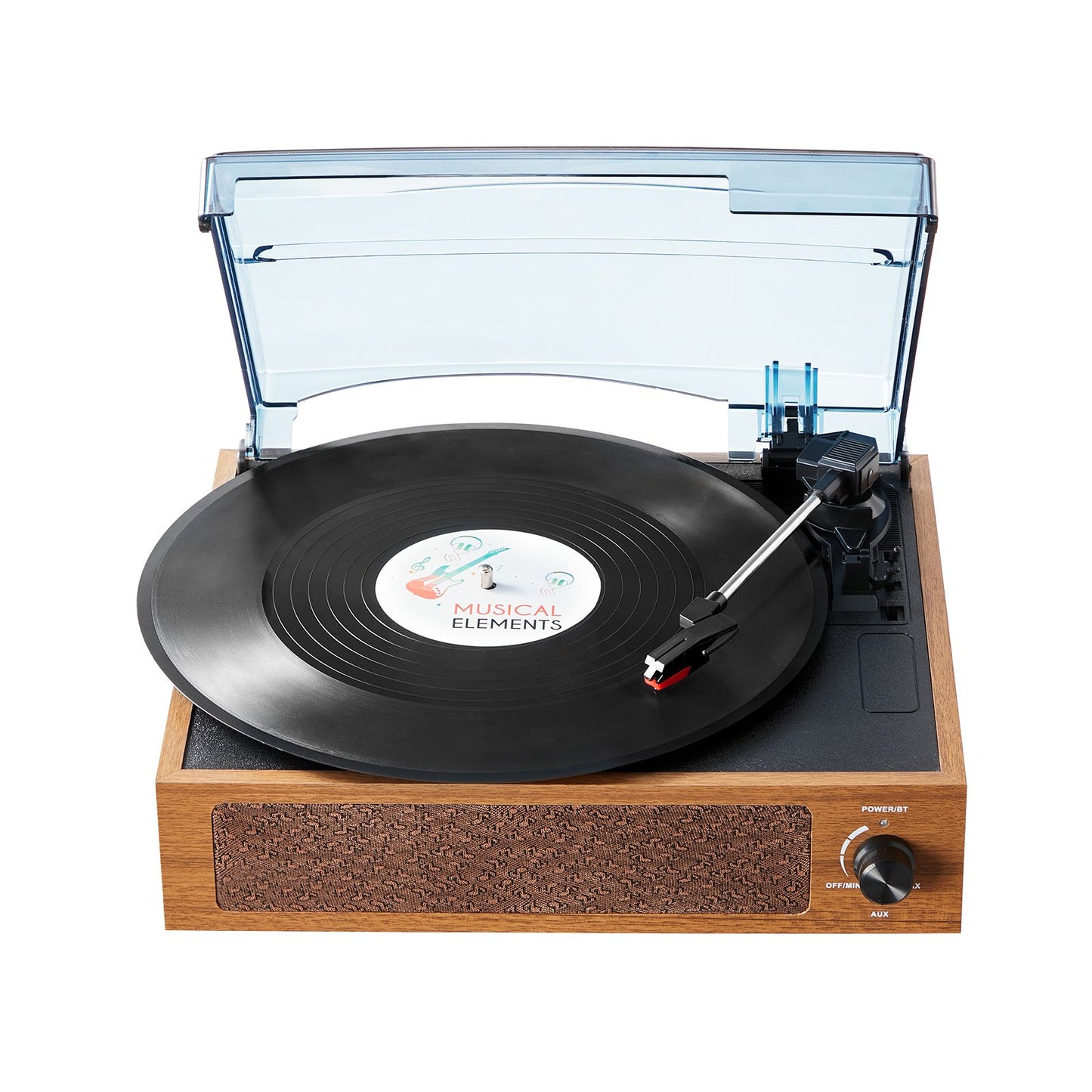 Bluetooth Vinyl skivspelare 3-hastighets bältesdrivna skivspelare 3W högtalare