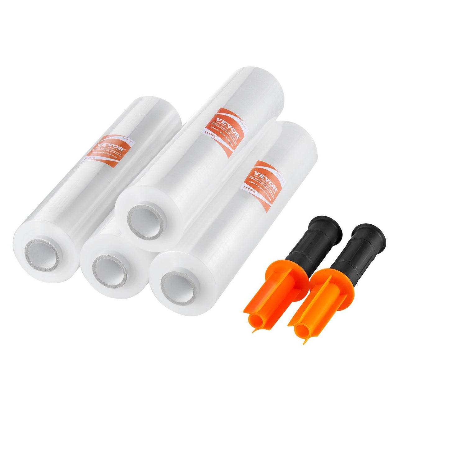 Stretchfolie, 15 Zoll x 1000 Fuß, 4er-Pack, 60 Gauge Industriestärke, transparente, langlebige Stretchfolienrolle, strapazierfähige Schrumpffolie mit Griff zum Verpacken von Paletten, Transportieren und Umziehen