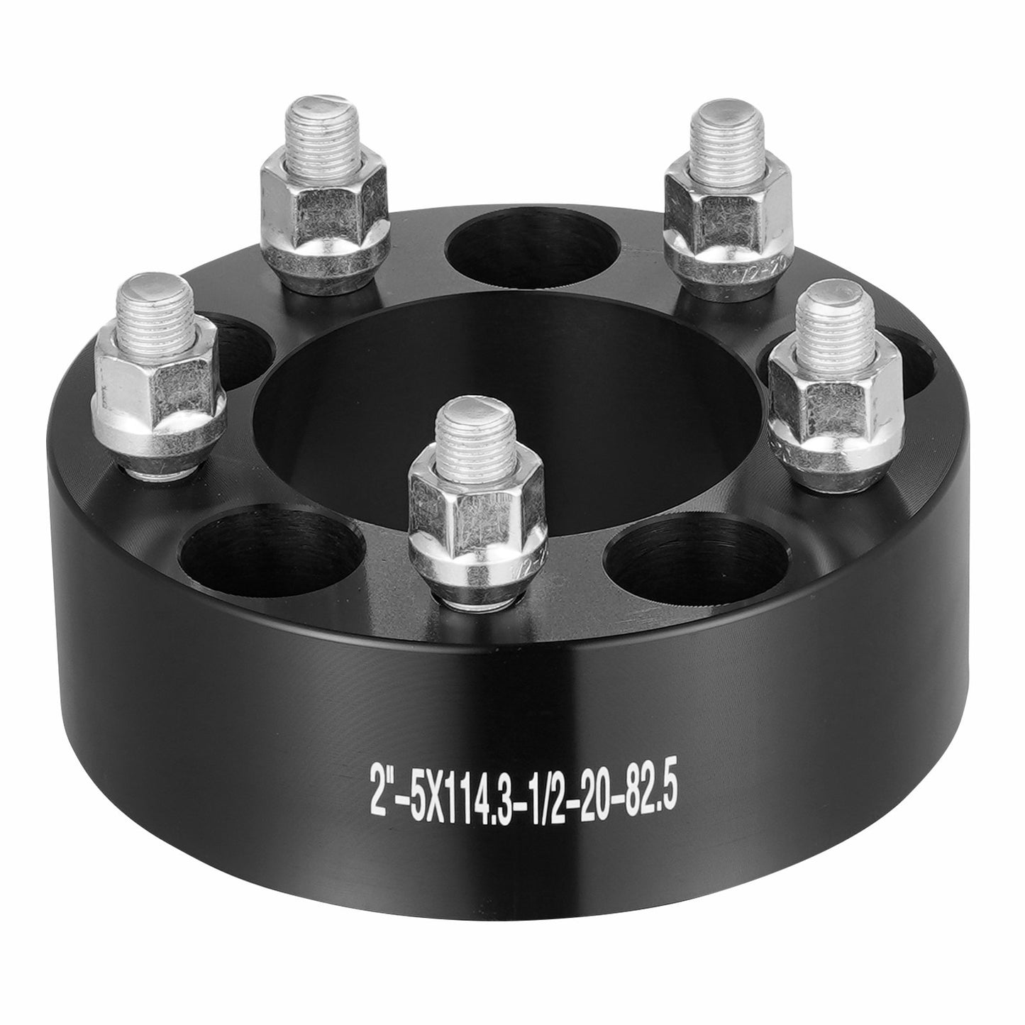 2" 5"x4.5" Hjulavståndshållare Hjuladaptrar 5 kuggar smidda mellanlägg 4 ST Svart