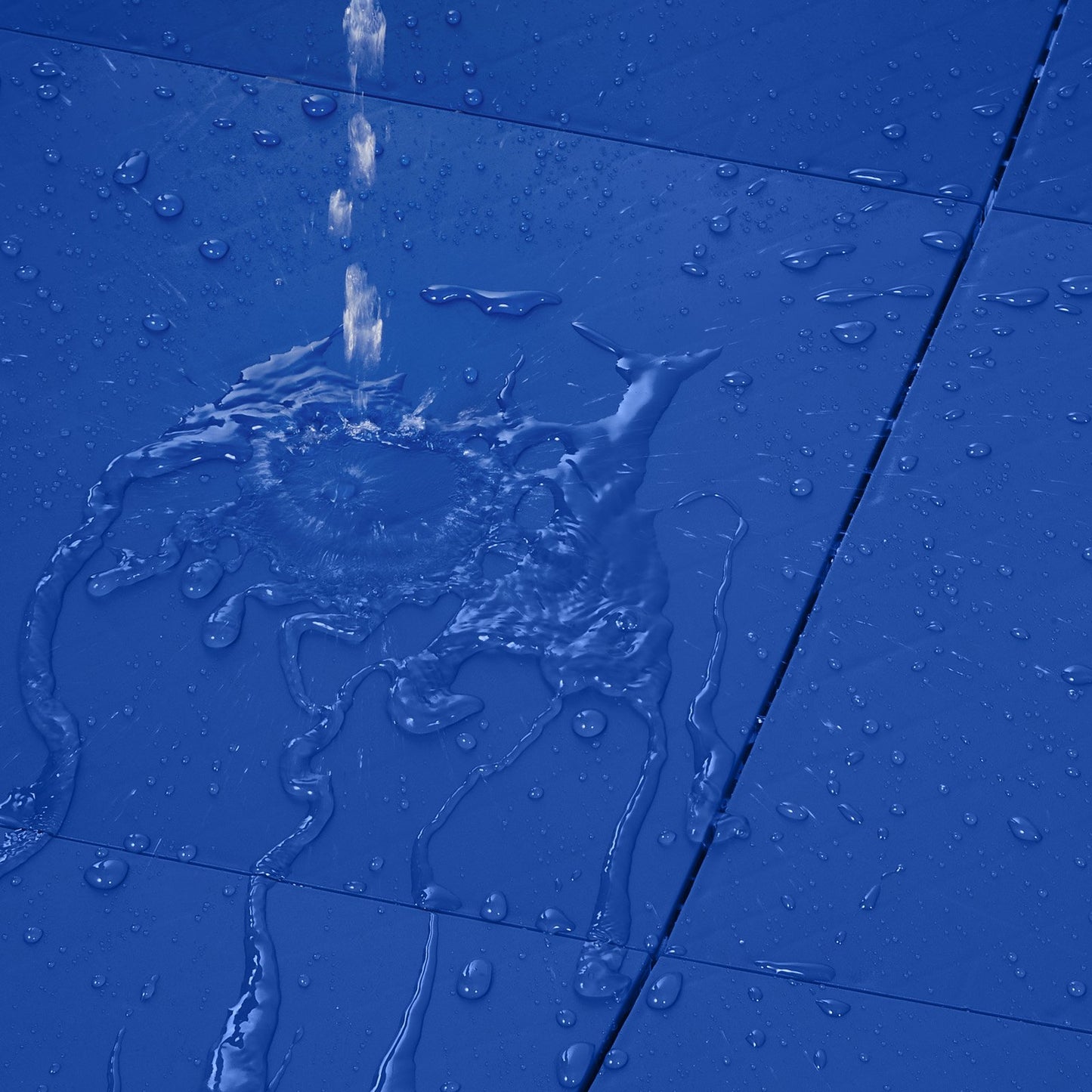 Gym Flooring Set 8 PCS Interlocking PP Puzzle Rubber Tiles Blue