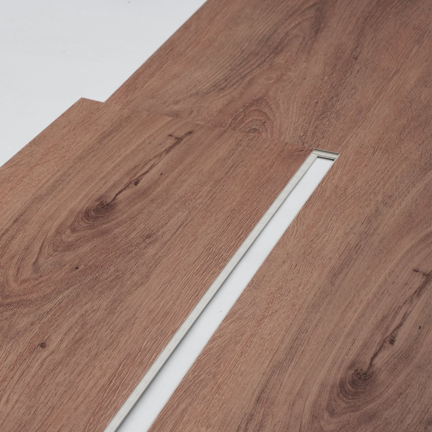 Interlocking Vinyl Flooring Tiles 1220 X 185 mm, 10 Tiles 5.5 mm Thick Snap Together, Deep Brown Wood Grain DIY Flooring for Kitchen, Dining Room, Bedroom and Bathroom, Easy for Home Decor