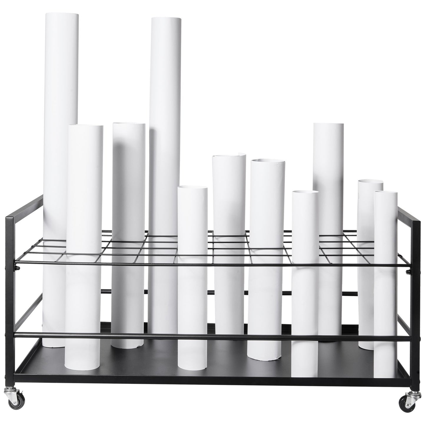 Blueprint Storage Rack 50 Slots Mobile Roll File Holder for Architectural