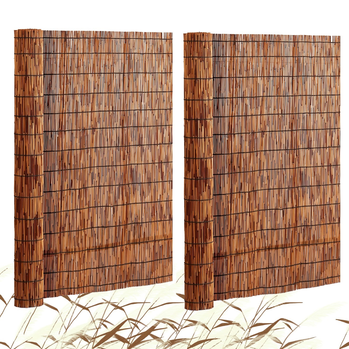 2-pack vassstaket Landscaping Privacy Blind stängselskärm 16,4' x 4'