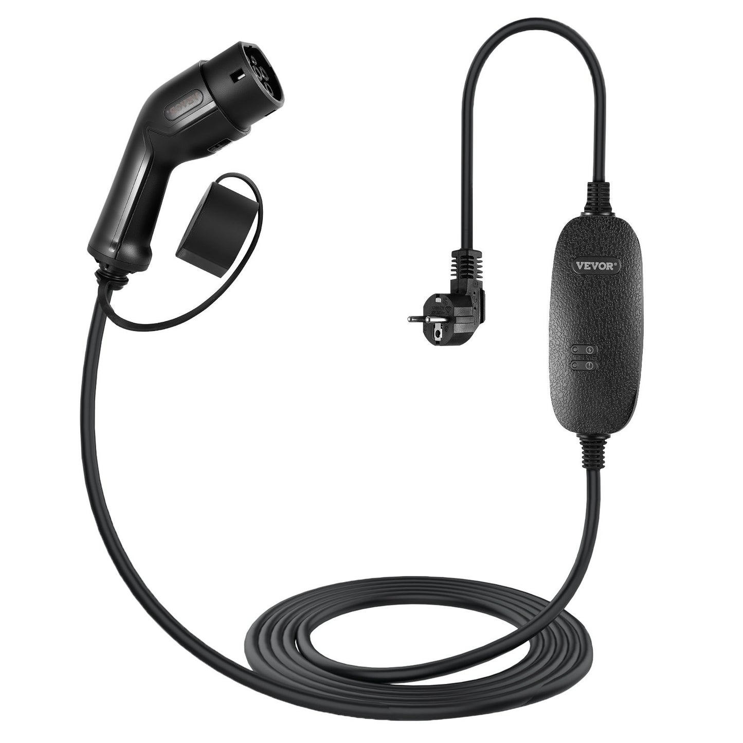 Bärbar elbilsladdare, typ 2 10A, elfordonsladdare 6 meter laddningskabel med UK 3-stiftskontakt, IP66 Max vattentät nivå, 3kW 250V IEC 62196-2 Home EV Laddningsstation med bärväska, CE