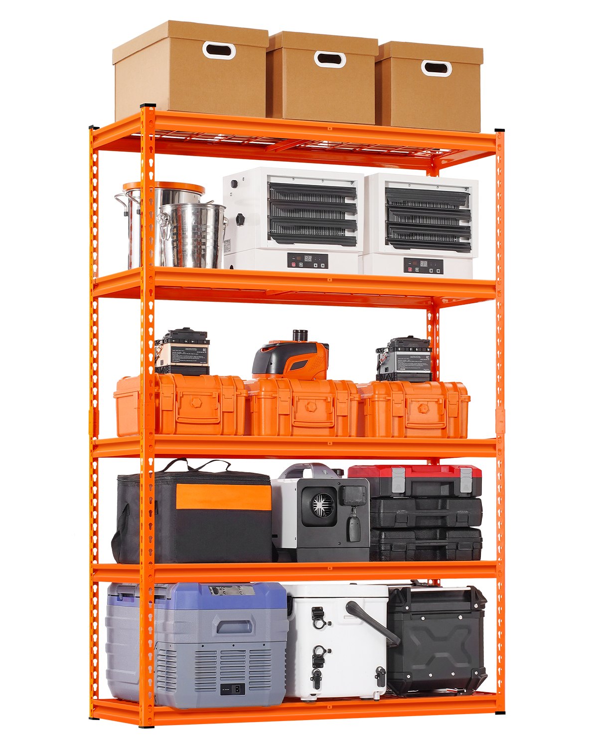 Förvaringshyllor 5-vånings Justerbar Heavy Duty Garagehylla 2500 lbs