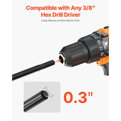 Auger Drill 1.57 x 8.67 Inch Soil Spiral Post Hole Digger Planting Tool