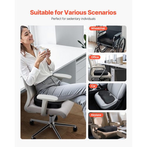 Sittdyna Memory Foam Sittdyna Stoldyna för rygg och höft tryckavlastning