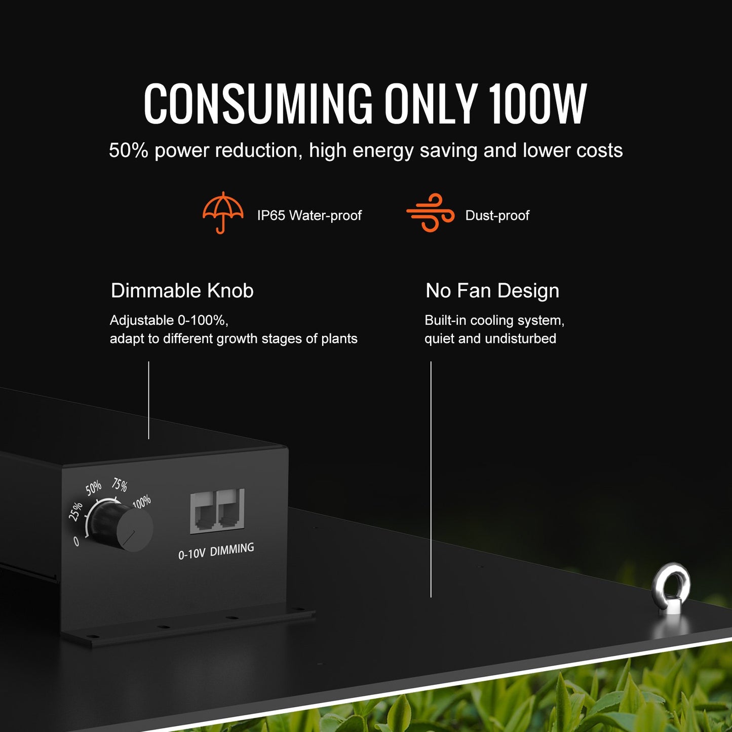 LED Grow Light, 300W Full Spectrum Dimbar, High Yield Samsung 2B1B Dioder Odlingslampa för inomhusväxter Fröplantor Veg och Bloom Växthusodling, Daisy Chain Driver för 3x3/4x4 fot odlingstält