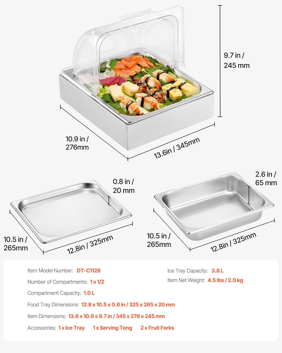 Countertop Food Serving Containers Spices with Lids