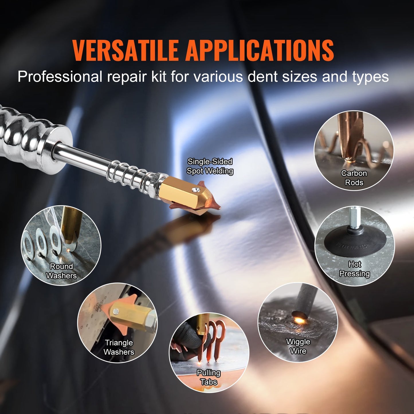 Stud Welder Dent Repair Kit Auto/Manual Spot Weld Dent Puller 7 Modes