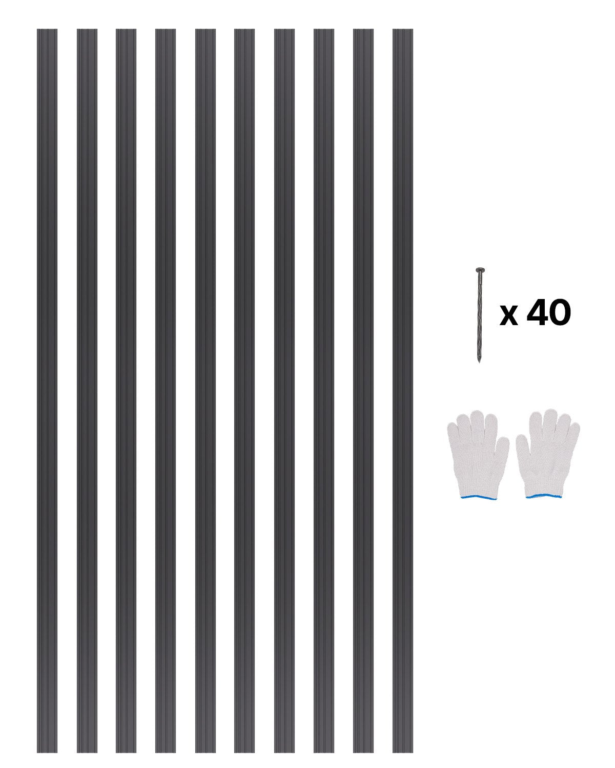 Metal Landscape Edging 10pack 60in Rust Resistant Bendable for Garden Yard