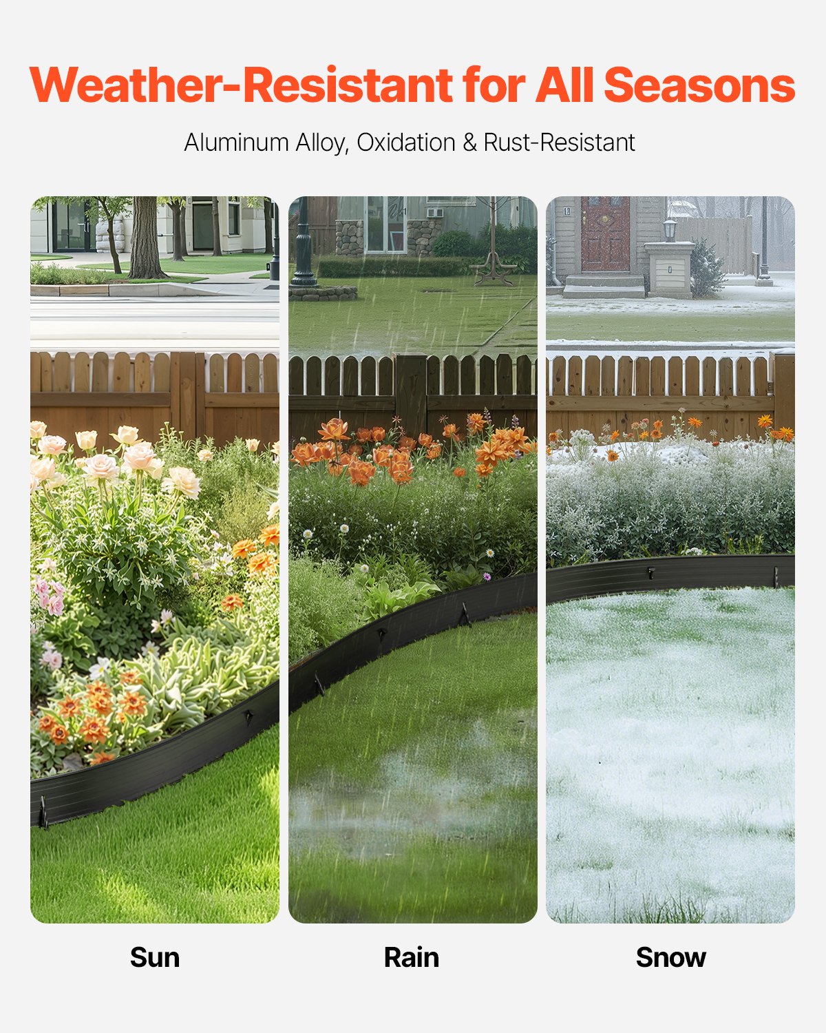 Metal Landscape Edging 8-Pack 72 Inch Rust Resistant Bendable for Garden Yard