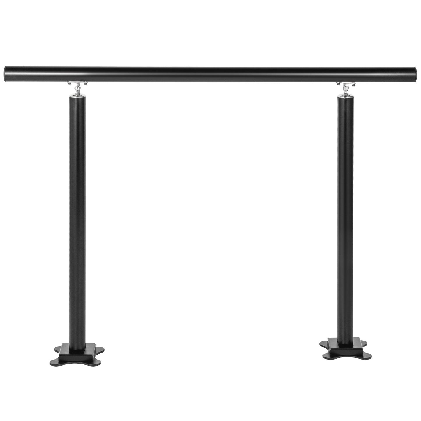 Handlauf für Außentreppen, 4 Fuß, 34 Zoll Außengeländer, schwarzes Außentreppengeländer, verstellbar von 0 bis 60 Grad, Handlauf für Treppen im Freien, schwarzes Aluminium-Treppengeländer für den Garten