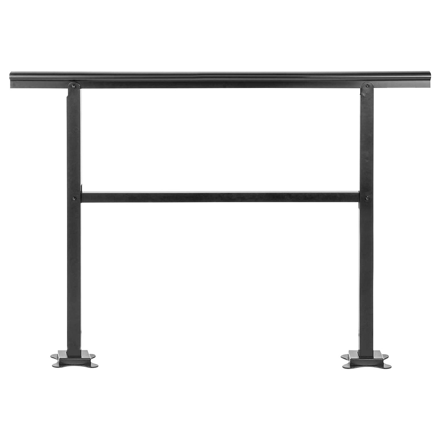 Handlauf Handlauf Außentreppe 48X35,5 Zoll Außengeländer Treppengeländer Einstellbar von 0 bis 45 Grad Handlauf für Querstangentreppen Außen Aluminium Schwarzes Treppengeländer
