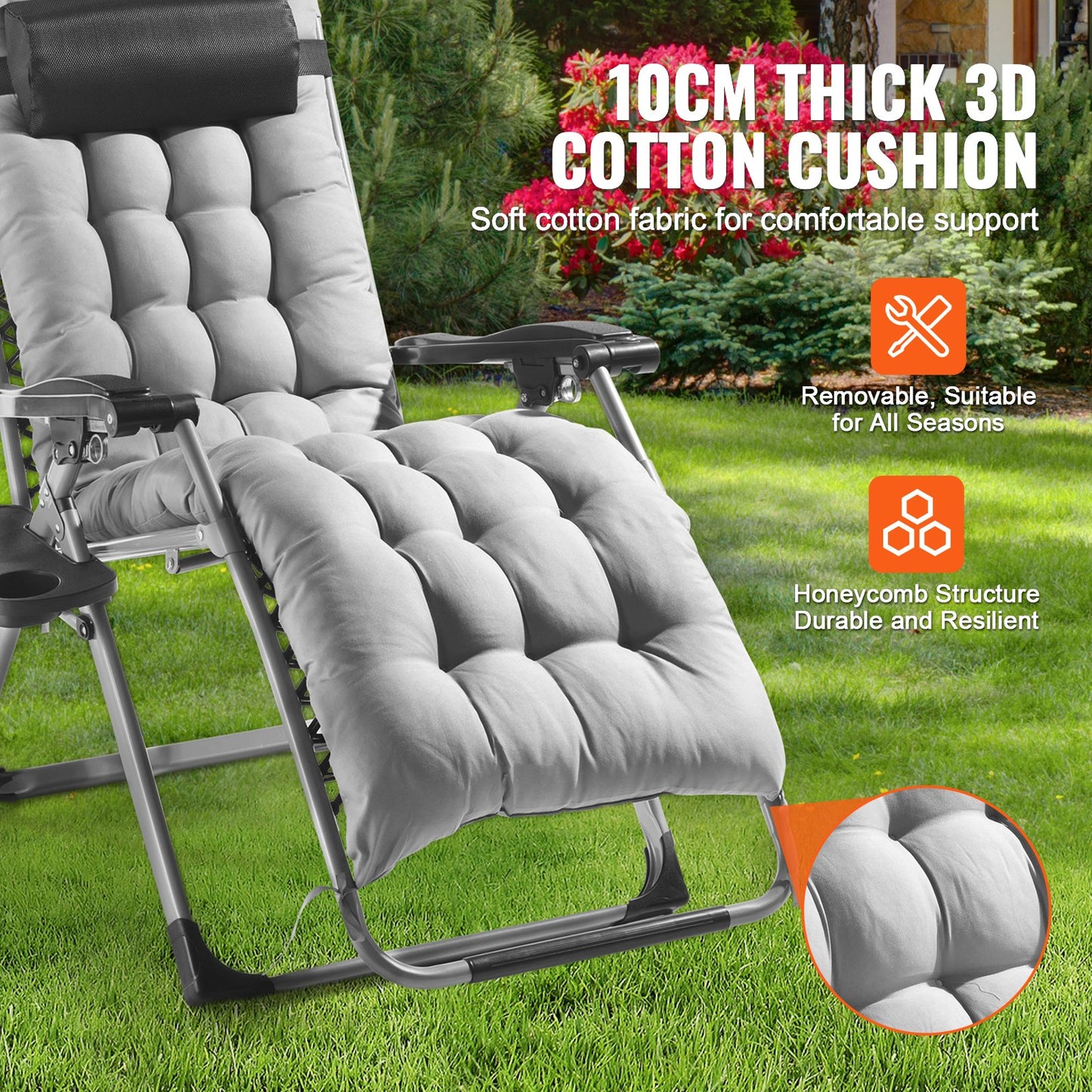 Zero Gravity Chair 26" Zero Gravity Recliner Lounge Chair Indoor and Outdoor