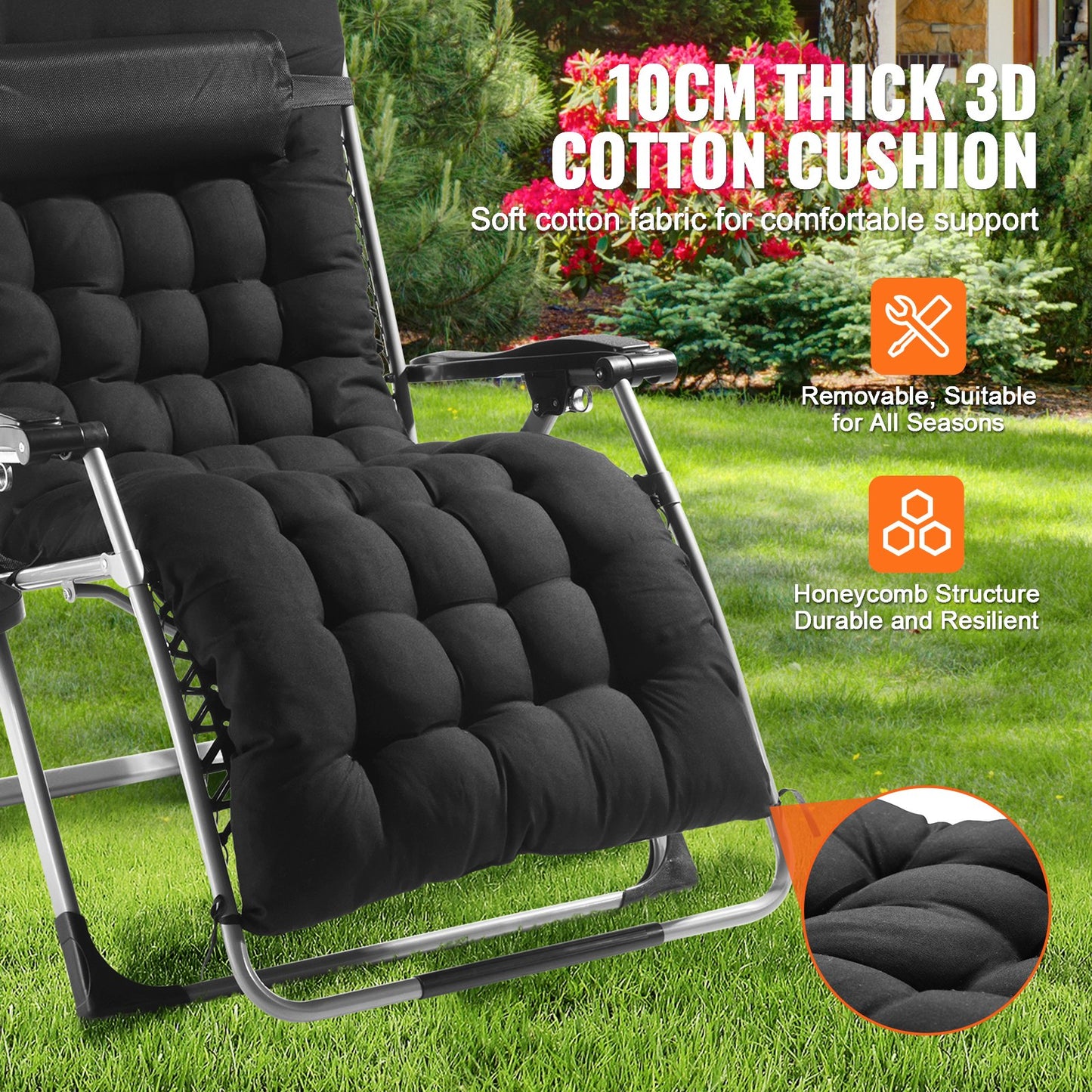Zero Gravity Chair 33" Zero Gravity Recliner Lounge Chair inomhus och utomhus