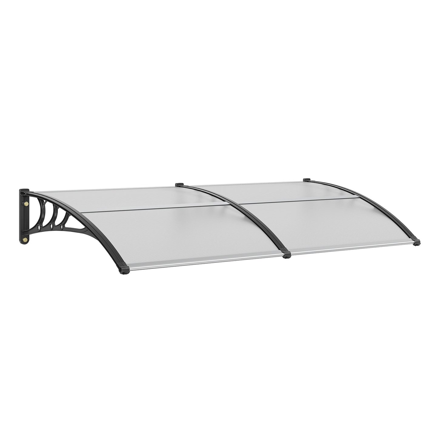 Fenster-/Türmarkise, 101,6 x 203,2 cm, UPF 50+, Polycarbonat, für Eingangstüren, Außenfenstermarkise, Überhangmarkise für die Vordertür für Sonnenläden, UV-, Regen- und Schneeschutz, Hohlgewebe