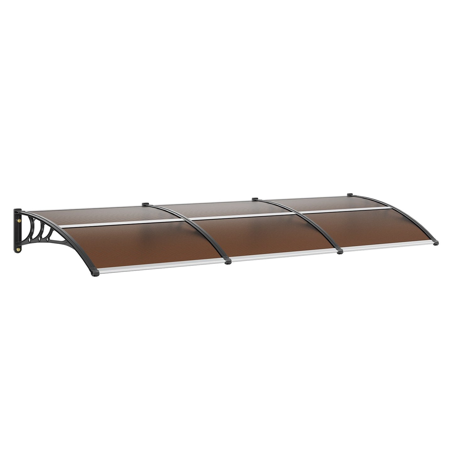 Window Door Awning 40" x 120", UPF 50+ Polycarbonate Entry Door Outdoor Window Awning Exterior, Front Door Overhang Awning for Sunroof, UV, Rain, Snow Protection, Hollow Fabric