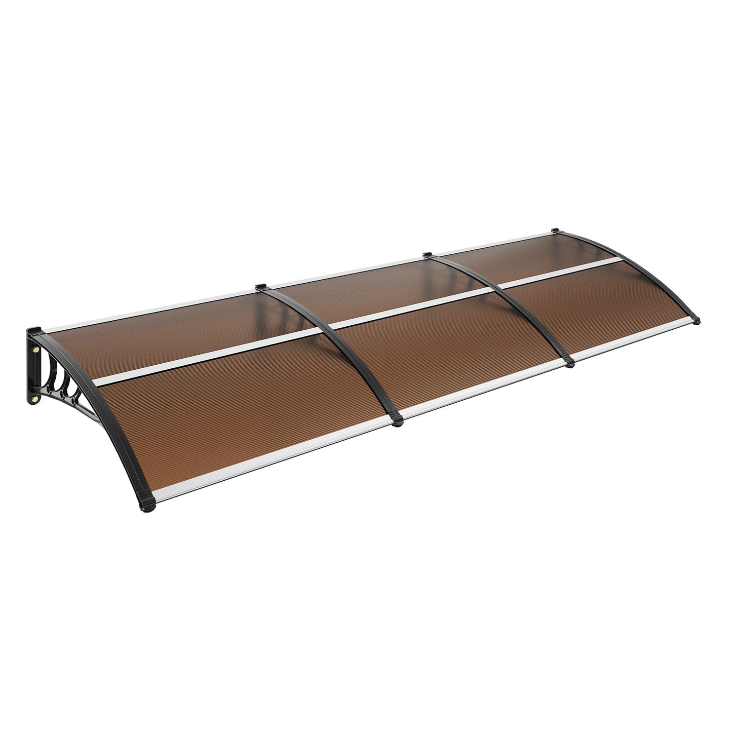 Window Door Awning 40" x 120", UPF 50+ Polycarbonate Entry Door Outdoor Window Awning Exterior, Front Door Overhang Awning for Sunroof, UV, Rain, Snow Protection, Hollow Fabric