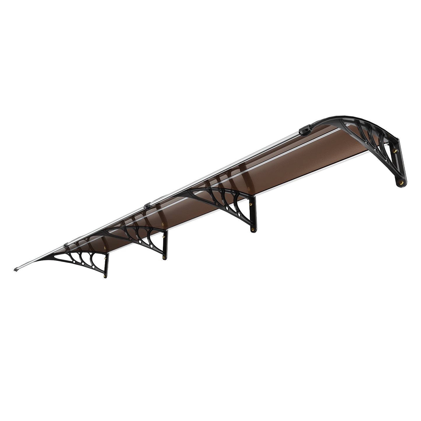 Window Door Awning 40" x 120", UPF 50+ Polycarbonate Entry Door Outdoor Window Awning Exterior, Front Door Overhang Awning for Sunroof, UV, Rain, Snow Protection, Hollow Fabric