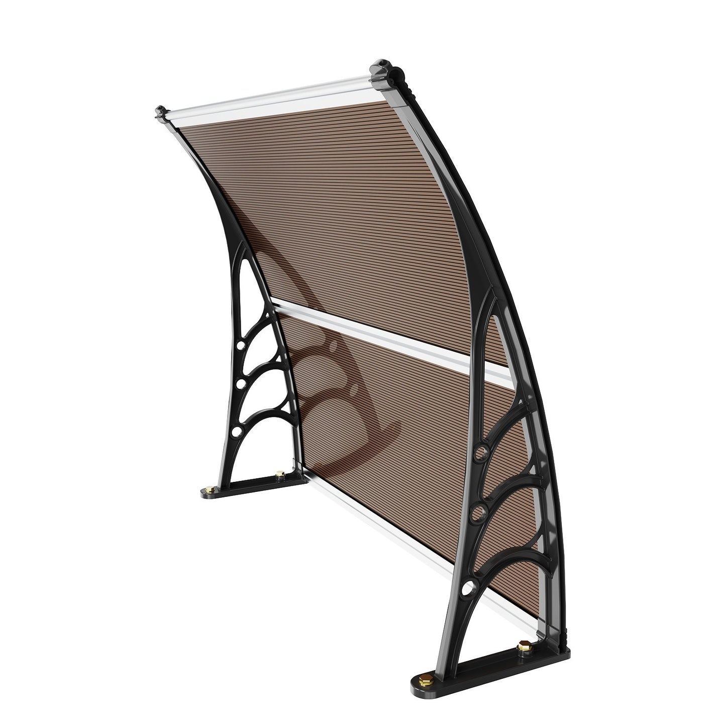 Window Door Awning Canopy 40" x 40", UPF 50+ Polycarbonate Entry Door Outdoor Window Awning Exterior, Front Door Overhang Awning for Sunroof, UV, Rain, Snow Protection, Hollow Fabric