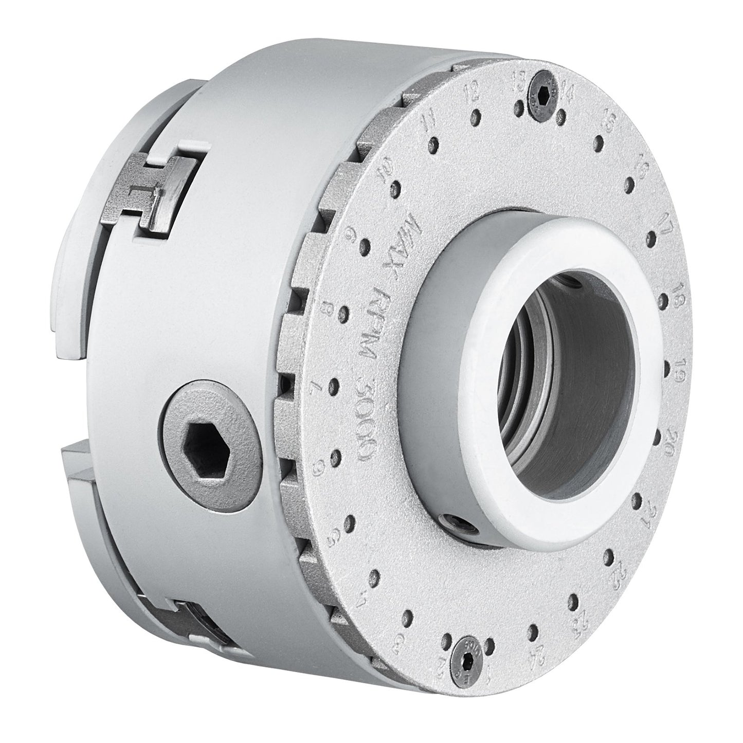 KP965 svarvchuck, 4-käft 3,75" diameter, metallsvarvchuck svarvmaskinstillbehör med 5 uppsättningar käftar, självcentrerande verktyg, för precisionsbearbetning, slipmaskiner, fräsmaskiner