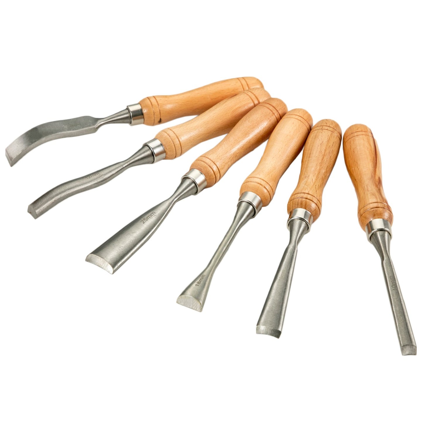 Stechbeitel-Sets, 12-teilig, Drehmeißel, 95 mm, Holzbearbeitungsmeißel, 23,9 cm, Drechselwerkzeuge, Holzmeißel, Drehwerkzeuge für Holzschnitzerei, Wurzelschnitzerei, Möbelschnitzerei, Drehbänke