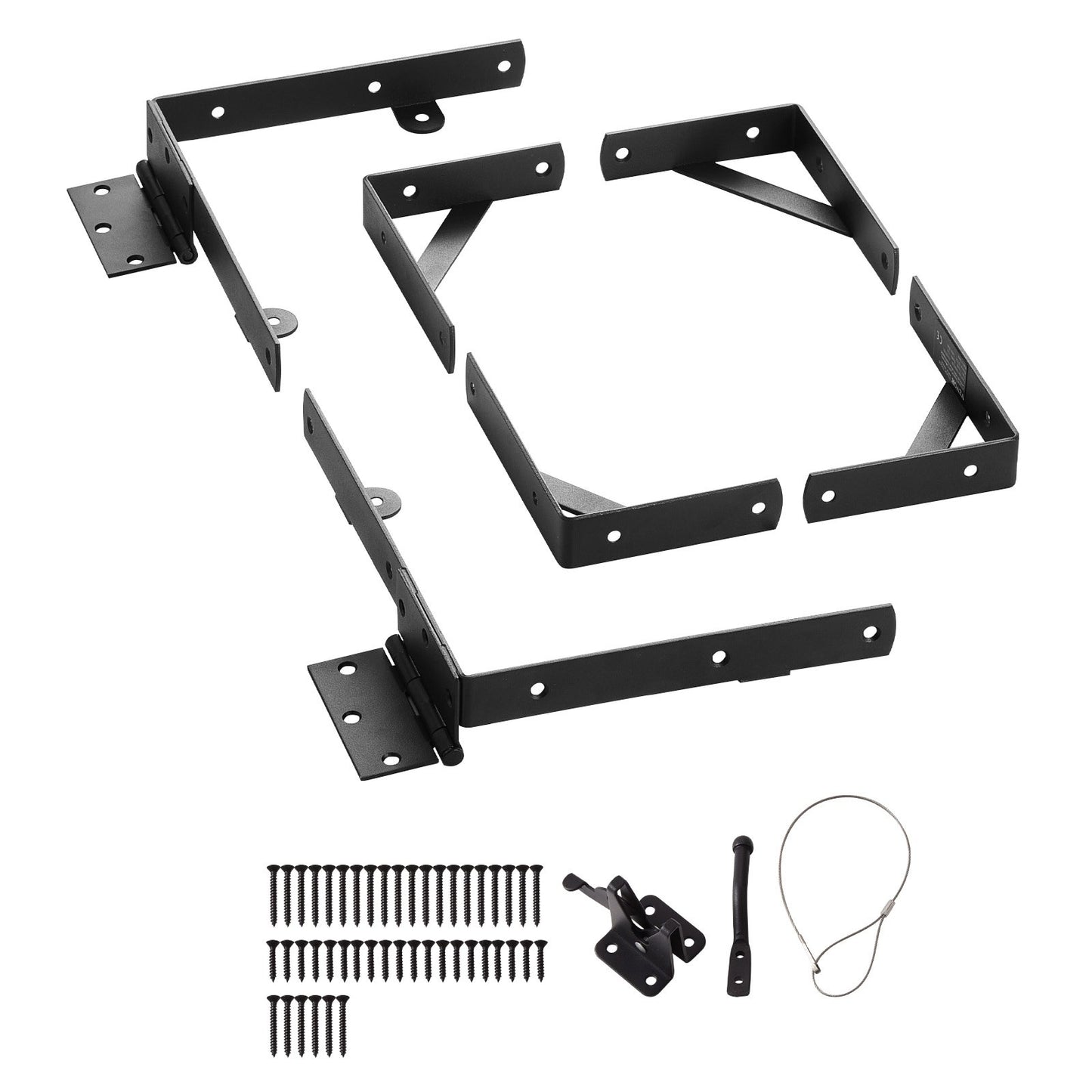 Gate Corner Brace Bracket Anti Sag Gate Frame Hardware Kit Iron Black