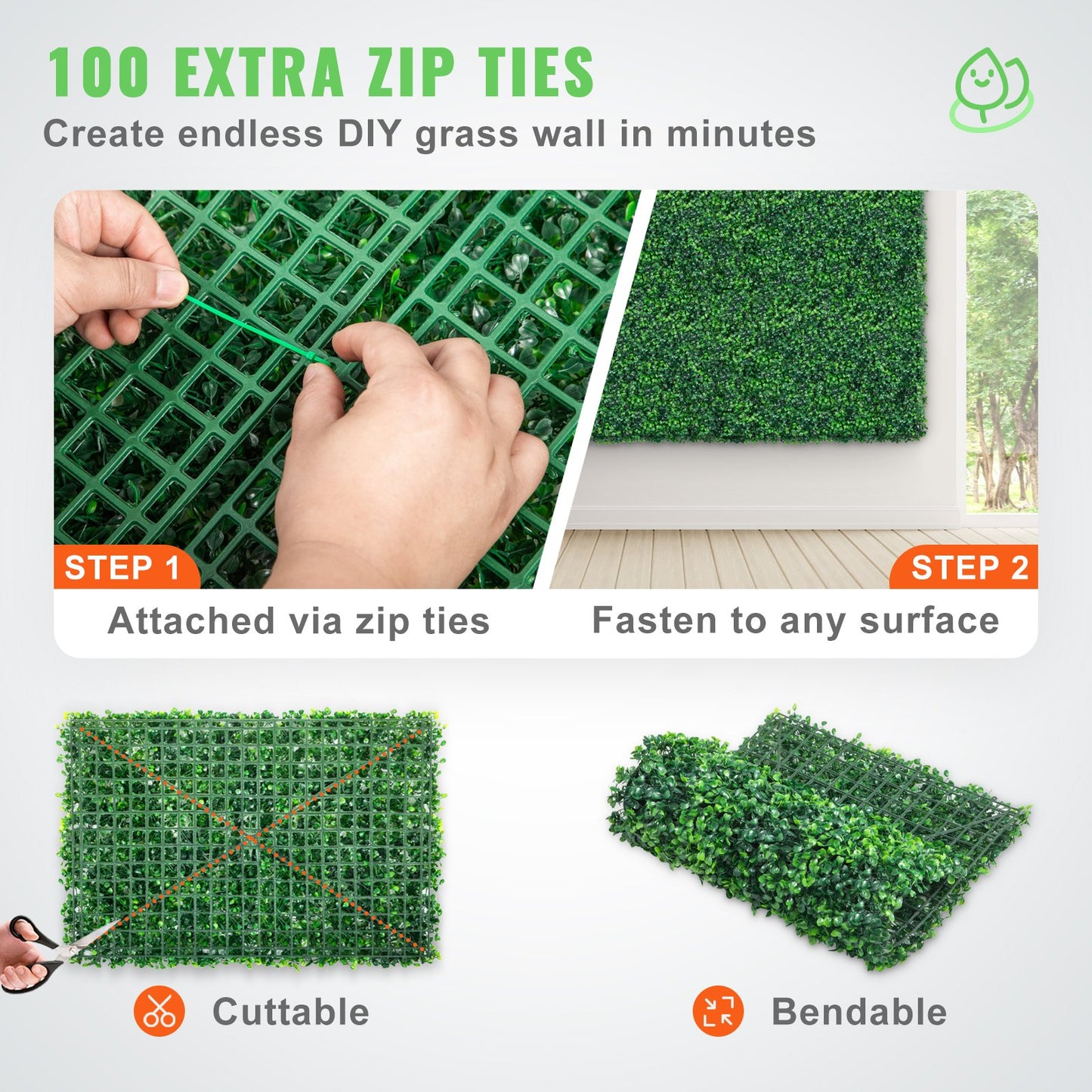 12pcs Artificial Boxwood Panel UV Boxwood Hedge Wall Panels Artificial Grass Background Wall 24X16" 4cm Green Grass Wall Fake Hedge for Decor Privacy Fence Indoor Outdoor Garden Backyard