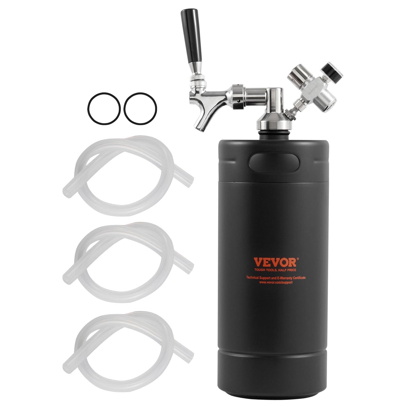 Trycksatt Growler Mini ölfat Fatöl Growler Home 128Oz 4L Svart