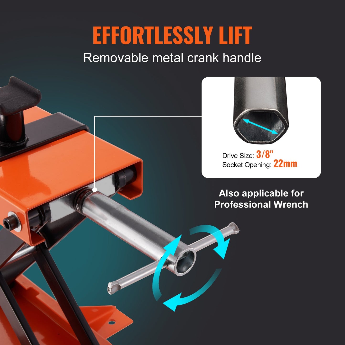 Motorcykel Lift Scissor Jack Stand 1100 Lb med sadel ATV Lift Dirt Bike
